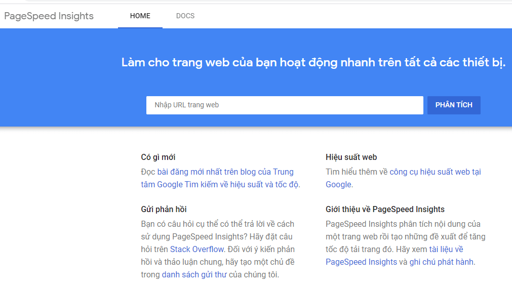 Công cụ SEO miễn phí Google PageSpeed Insights