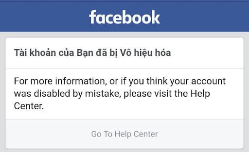 cách lấy lại tài khoản facebook bị vô hiệu hóa