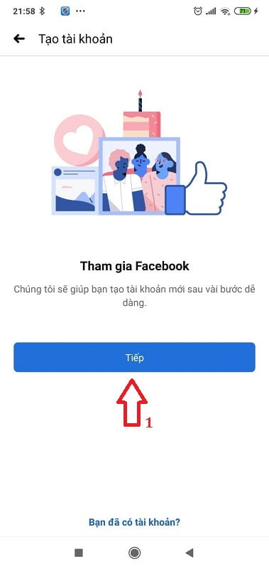 cách tạo tài khoản facebook